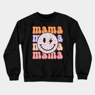 Mama One Happy Dude Birthday Theme Family Matching Bolt Face Crewneck Sweatshirt